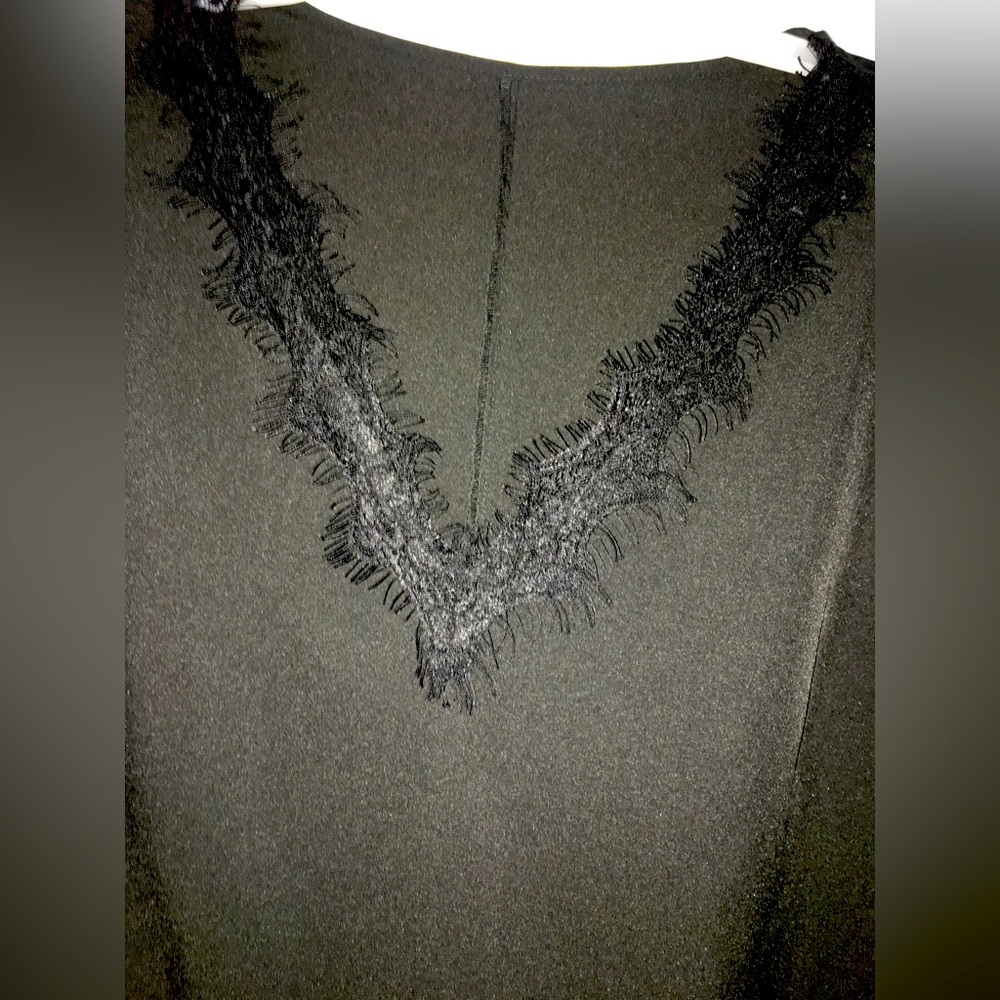 SHEIN curve, black dressy top with bell sleeves 2xl